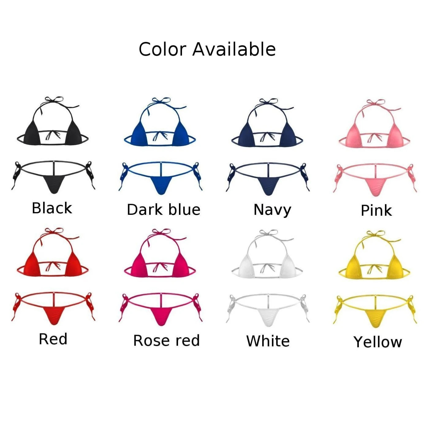 Hot New Beach Holiday Women\'S Bikini Set Lingerie Swimwear Backless Bodycon G String High Fork Lingerie Bra Set