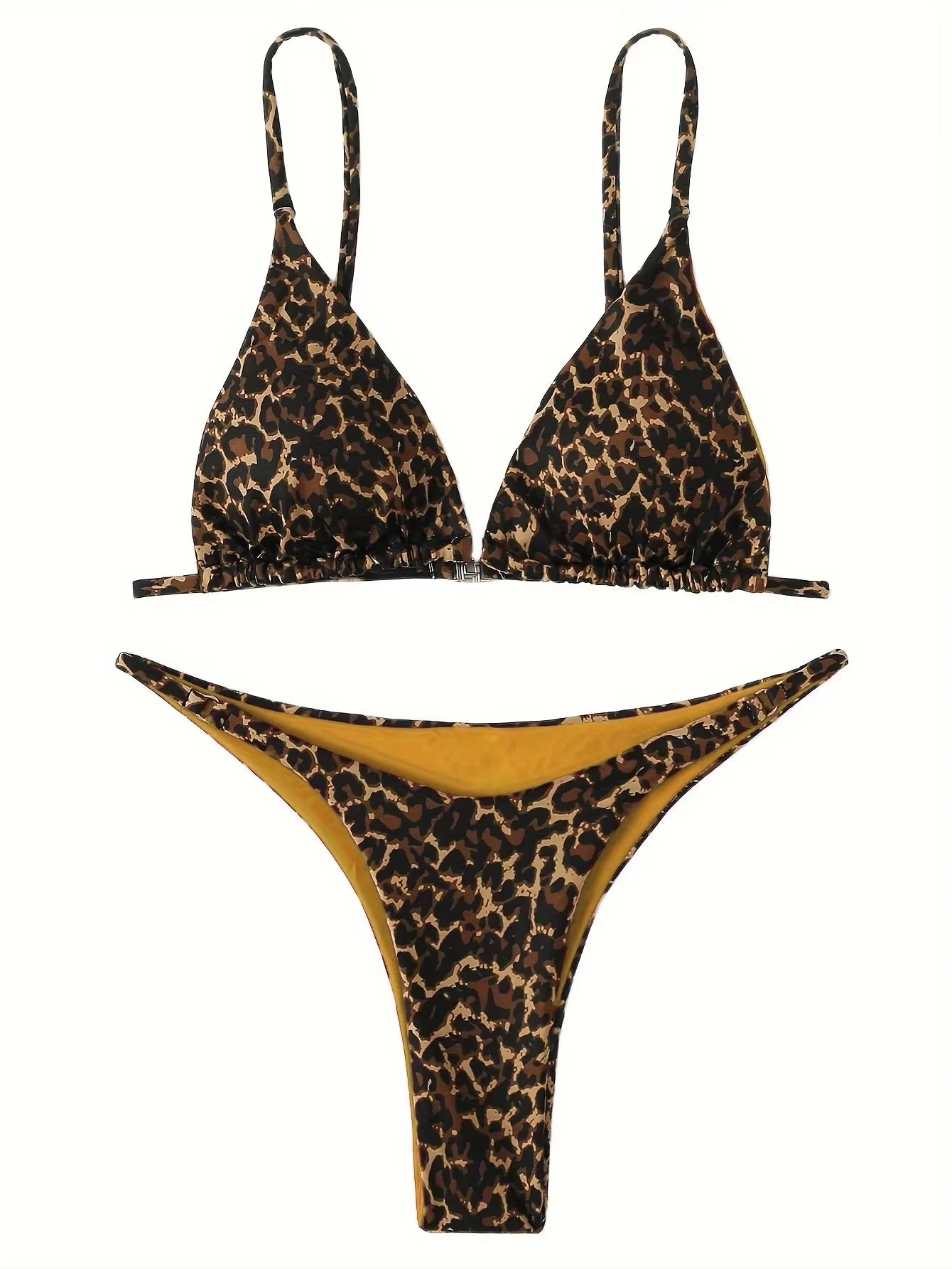 2024 Micro Leopard Bikini Women High Cut Bandage Push up Swimsuit Sexy Bathing Suit Padded Thong Swimwear,Summer Beach Vacation