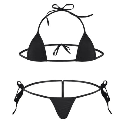 Hot New Beach Holiday Women\'S Bikini Set Lingerie Swimwear Backless Bodycon G String High Fork Lingerie Bra Set
